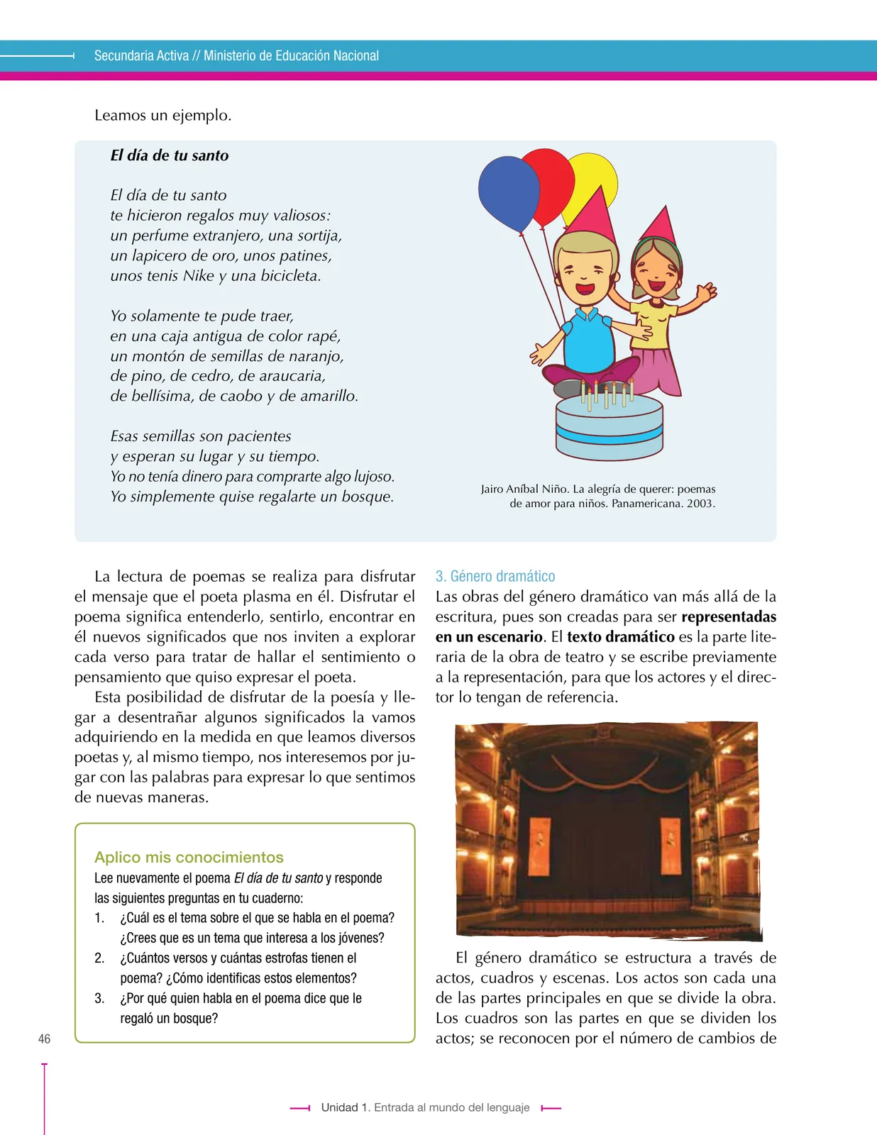 Miniatura página 46 de Lenguaje 6° · Secundaria Activa