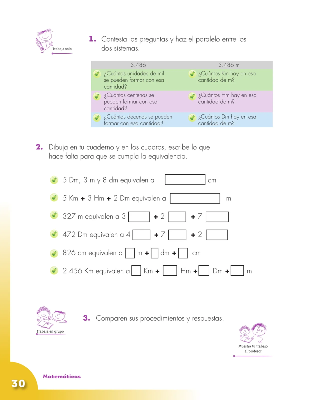 Miniatura página 30 de Matematica 3° · Cartilla 02