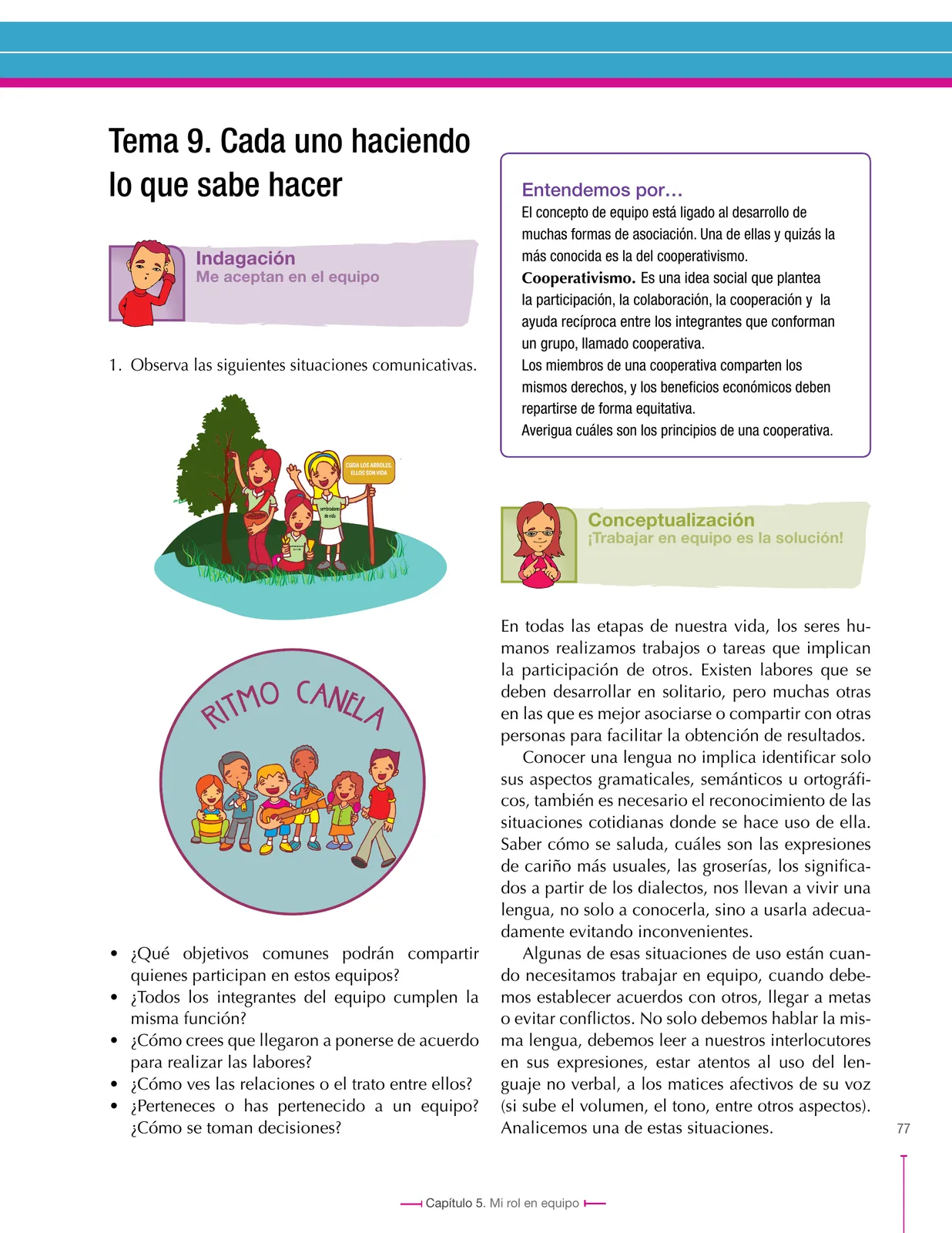Página 77 de Lenguaje 9° · Secundaria Activa