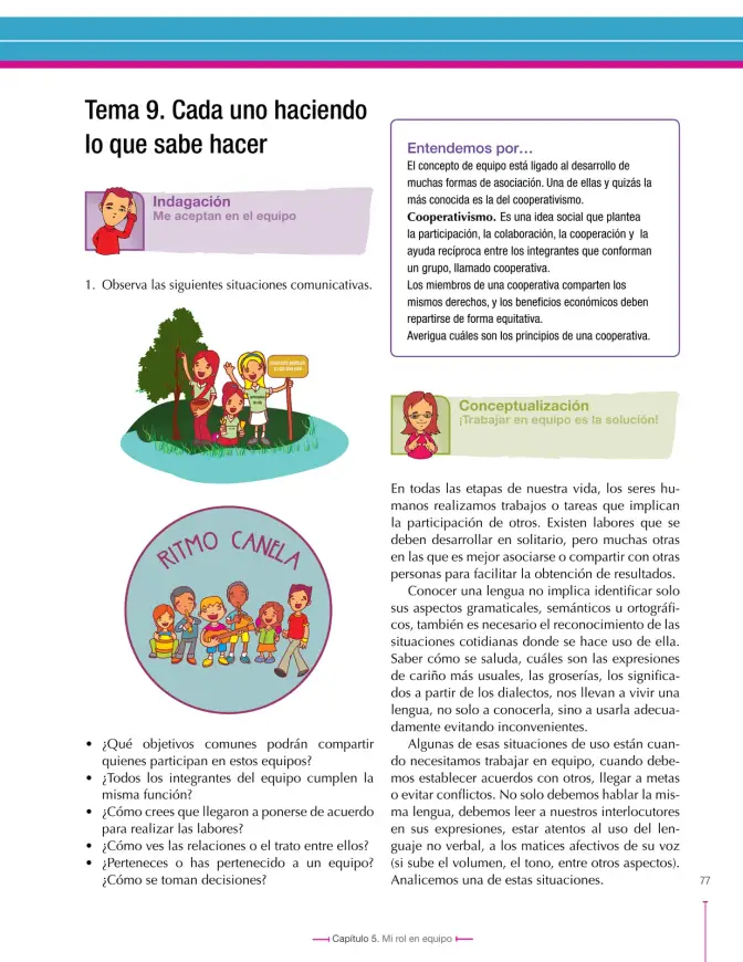 Página 77 de Lenguaje 9° · Secundaria Activa
