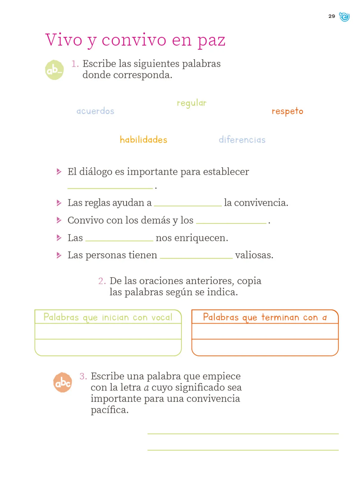 Miniatura página 30 de Múltiples lenguajes. Trazos y palabras.   Libro de Educación Primaria Grado 1°  Ciclo Escolar 2025 - 2026