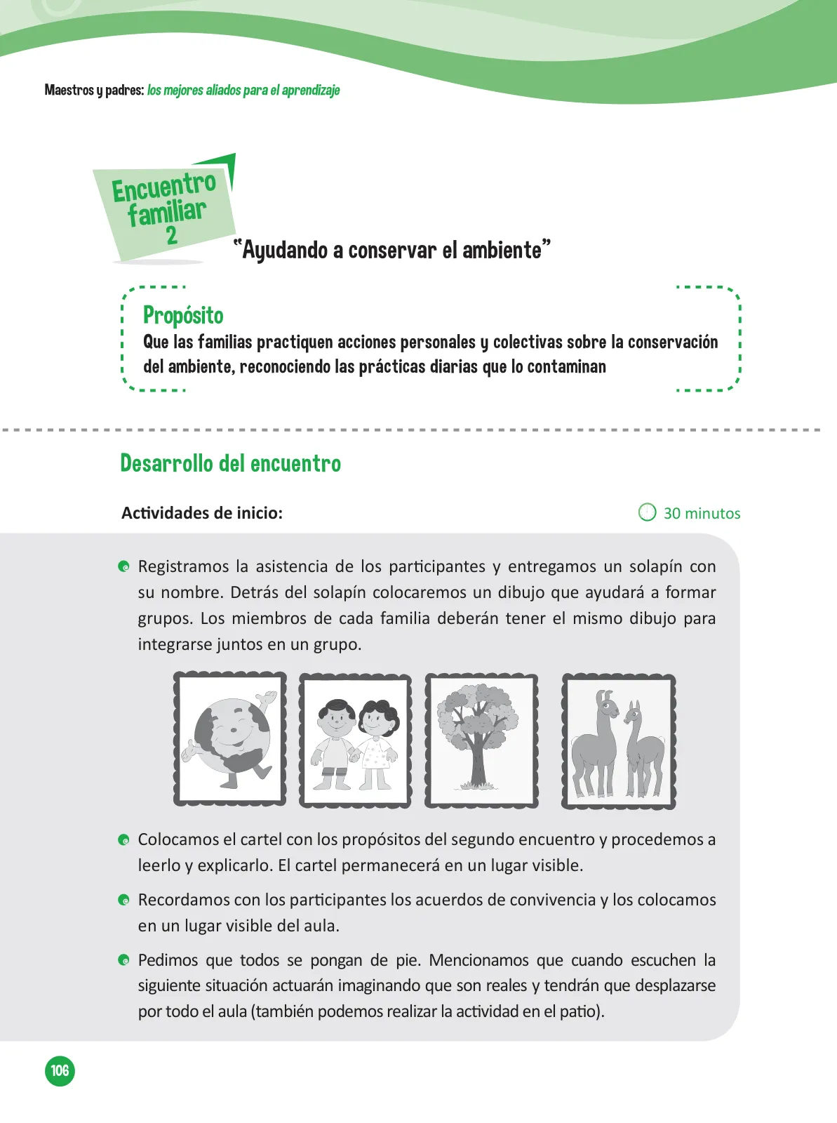 Miniatura página 108 de Guía para el trabajo docente con las familias del ciclo V de Primaria · 2016