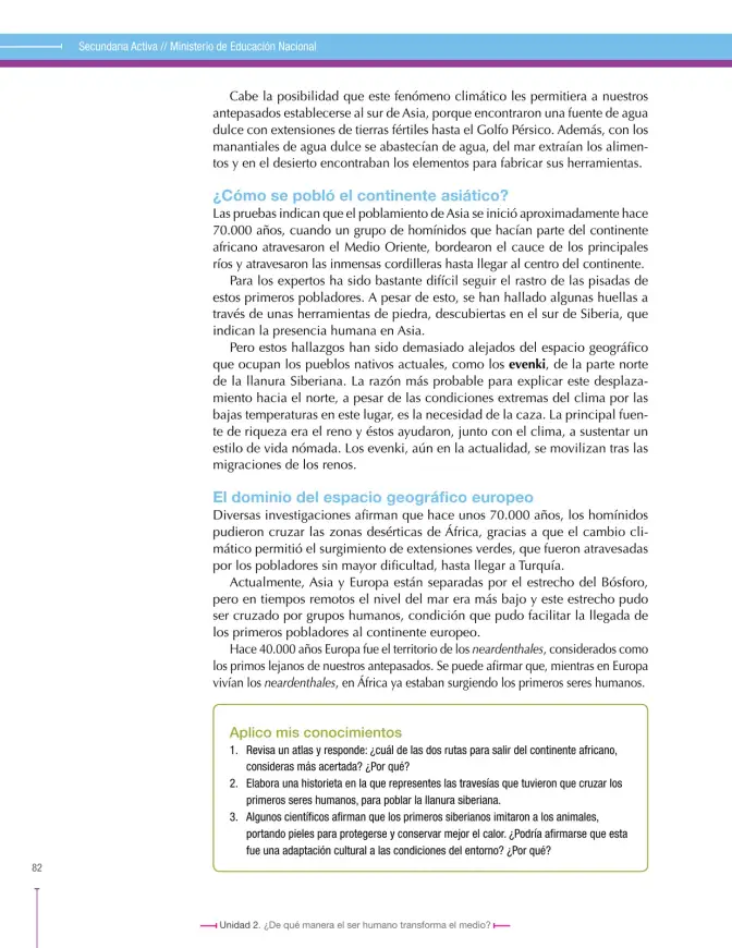 Página 82 de Ciencias Sociales 6° · Secundaria Activa