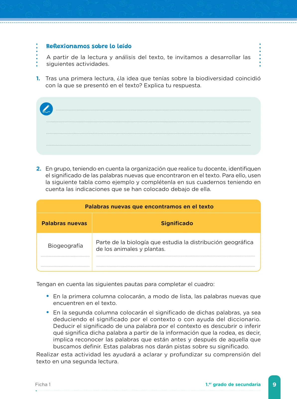Miniatura página 11 de Fichas de aprendizaje de Comunicación 1 · 2024