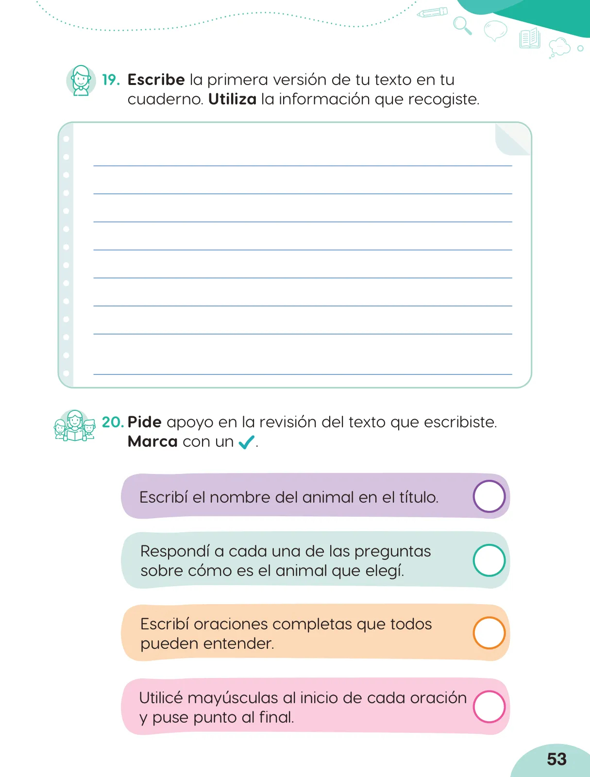 Página 55 de Cuadernillo de Comunicación 2. Segundo grado de Primaria · 2024