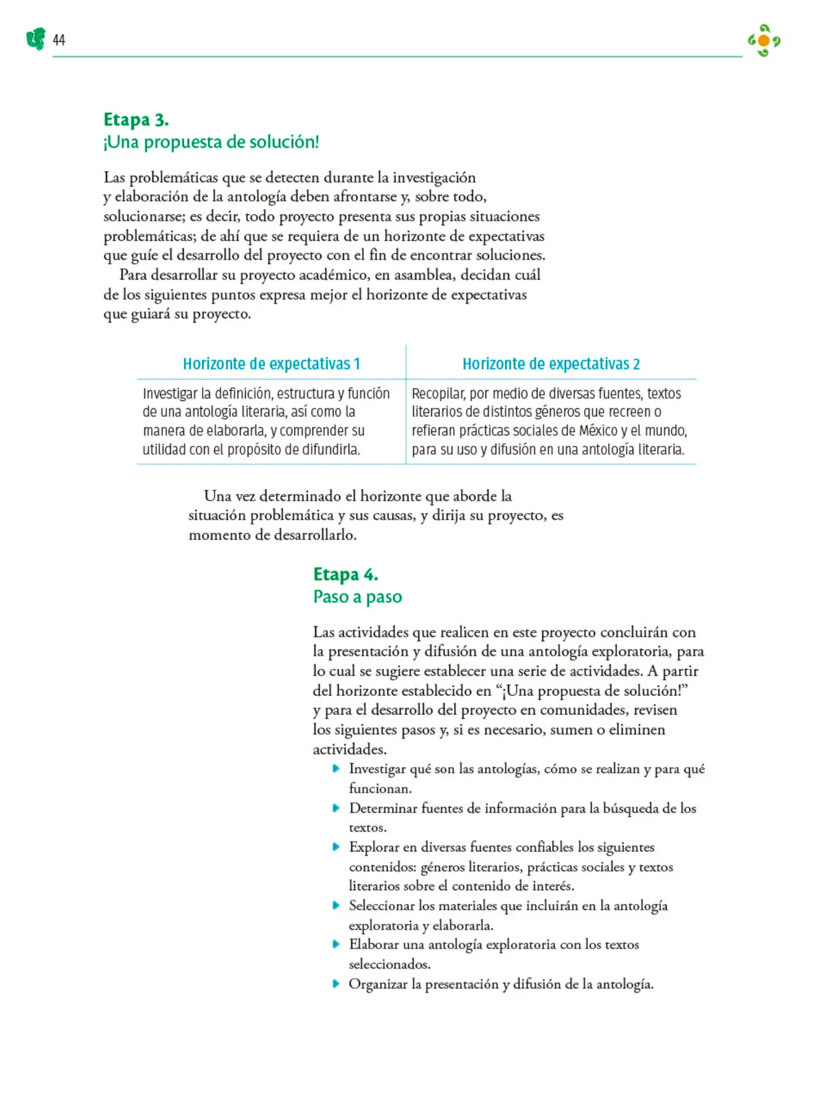 Miniatura página 45 de Colección Nanahuatzin. Nuestro libro de Proyectos.  Tomo II.  Libro de Educación Telesecundaria Grado 3°  Ciclo Escolar 2025 - 2026