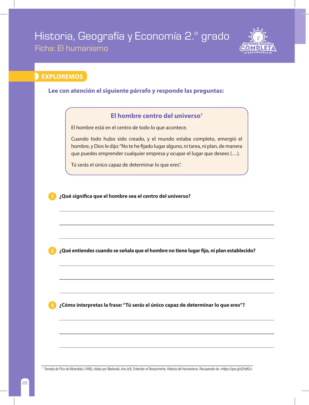 Página 22 de Historia, Geografía y Economía 2 : cuaderno de reforzamiento pedagógico - JEC ﻿ · 2016
