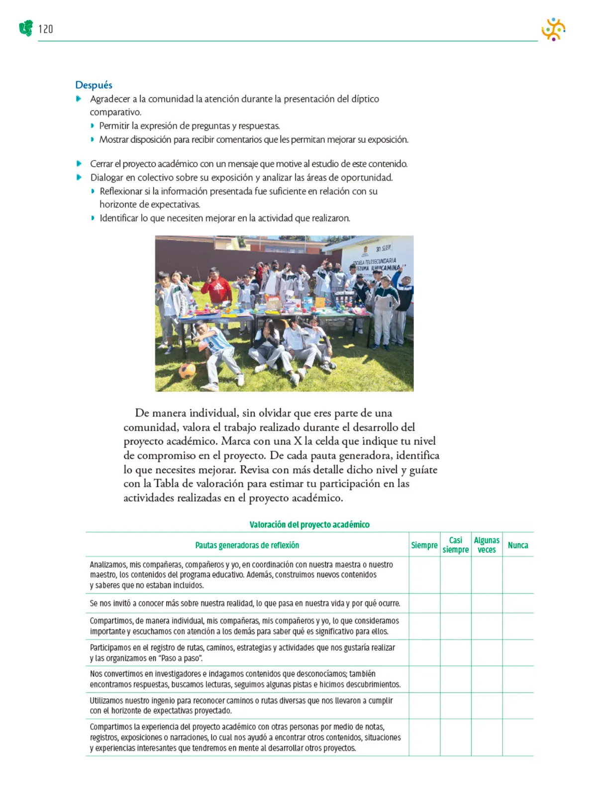 Página 121 de Colección Nanahuatzin. Nuestro libro de Proyectos.  Tomo II.  Libro de Educación Telesecundaria Grado 3°  Ciclo Escolar 2025 - 2026