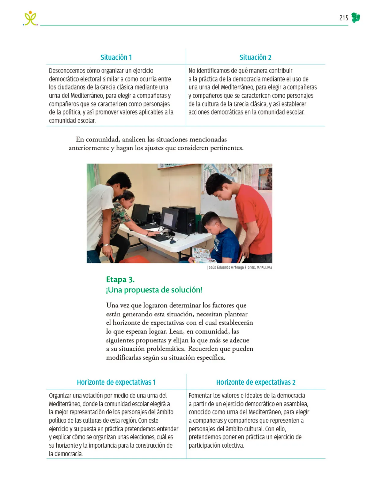 Miniatura página 216 de Colección Nanahuatzin. Nuestro libro de Proyectos. Tomo I.   Libro de Educación Telesecundaria Grado 3°  Ciclo Escolar 2025 - 2026