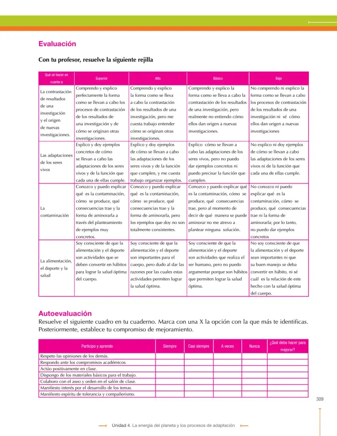 Página 309 de Ciencias Naturales 9° · Secundaria Activa
