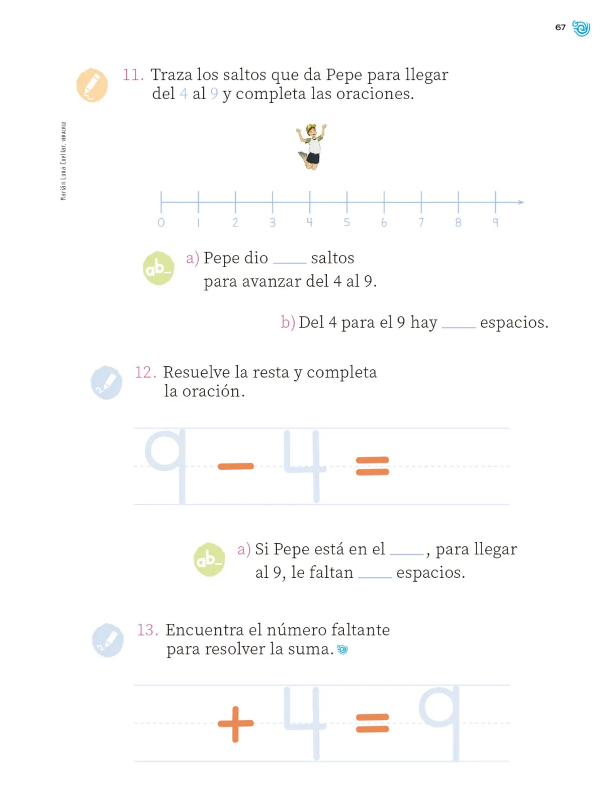 Página 68 de Múltiples lenguajes. Trazos y números.   Libro de Educación Primaria Grado 1°  Ciclo Escolar 2025 - 2026