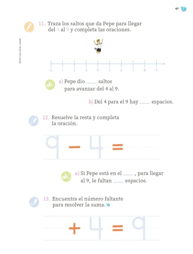 Página 68 de Múltiples lenguajes. Trazos y números. Libro de Educación Primaria Grado 1° Ciclo Escolar 2025 - 2026