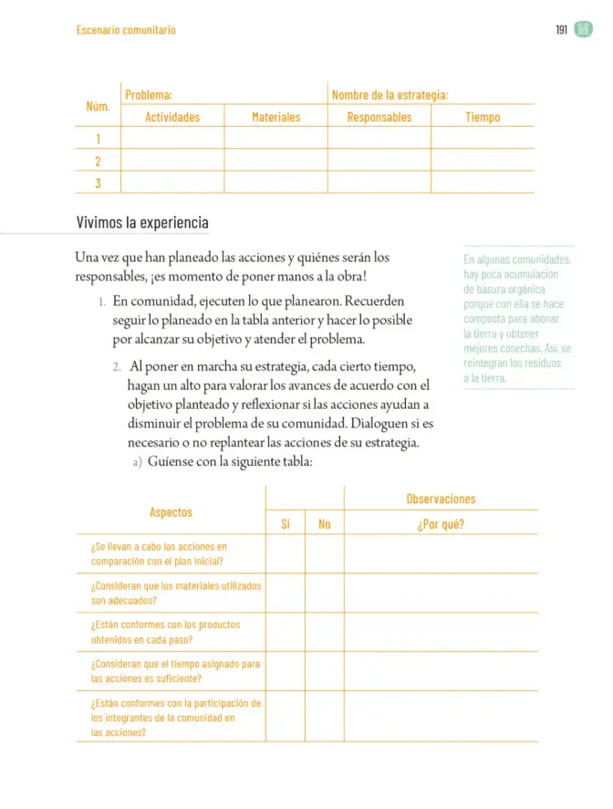 Página 194 de Proyectos Comunitarios. Libro de Educación Primaria Grado 6° Ciclo Escolar 2025 - 2026