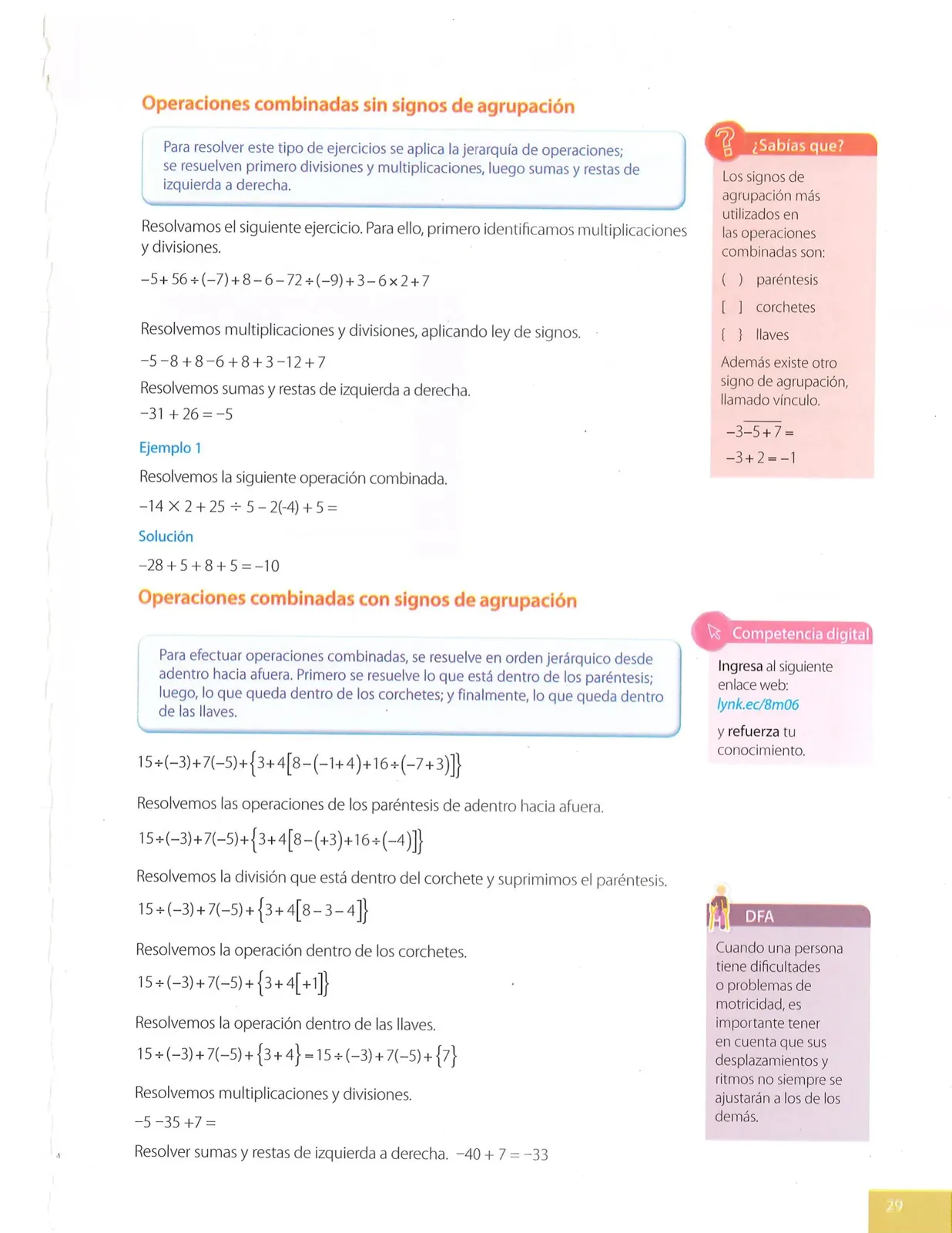 Miniatura página 29 de Matematica · 8 EGB · 2025