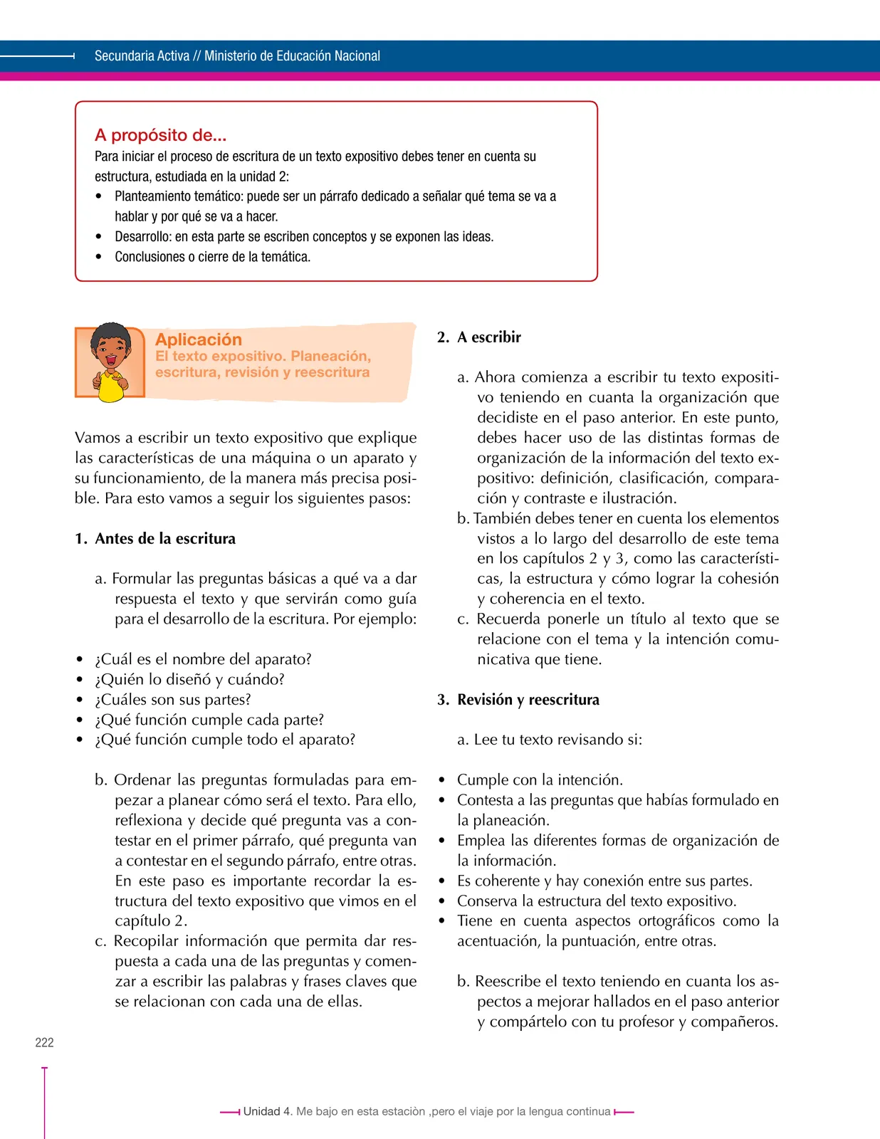 Miniatura página 222 de Lenguaje 7° · Secundaria Activa
