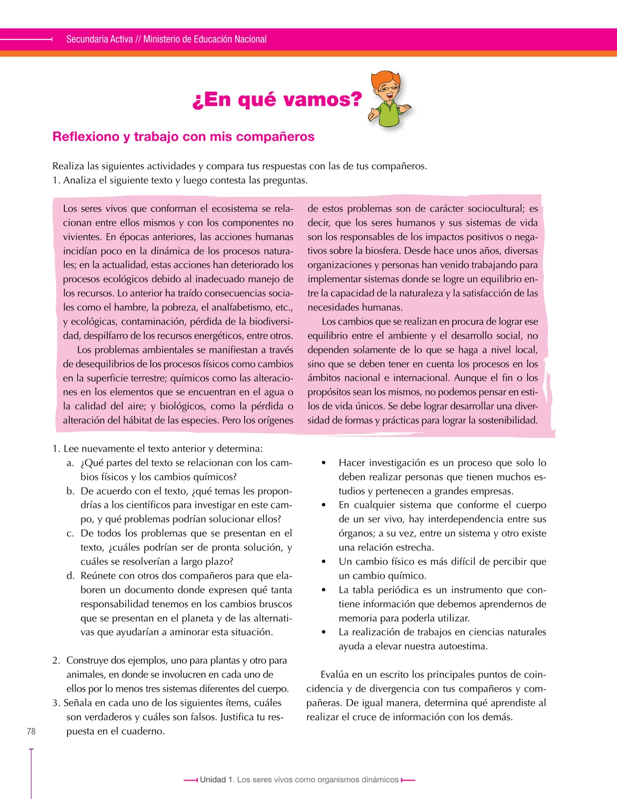Página 78 de Ciencias Naturales 8° · Secundaria Activa