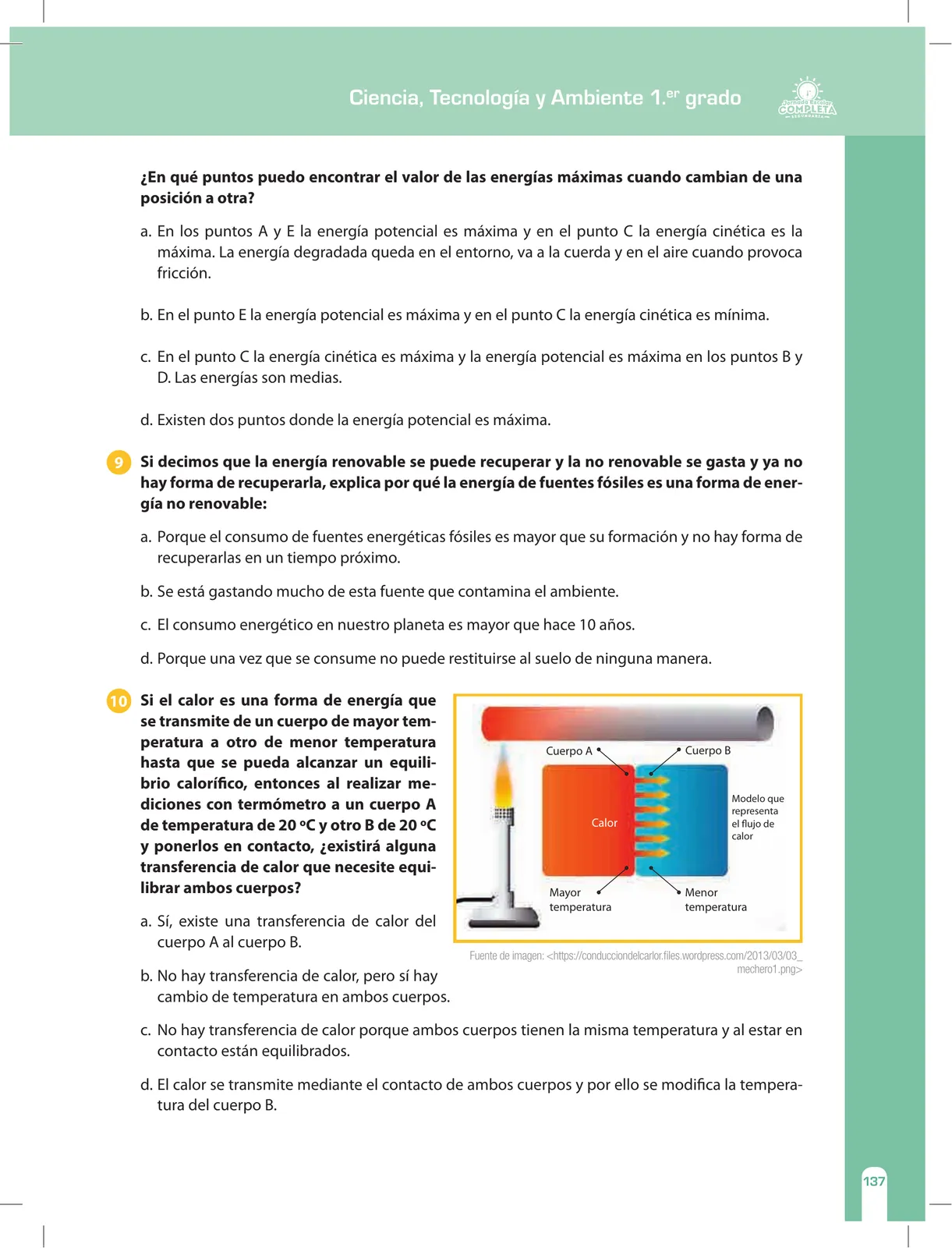 Página 137 de Ciencia, Tecnología y Ambiente 1. Cuaderno de reforzamiento pedagógico - JEC · 2016