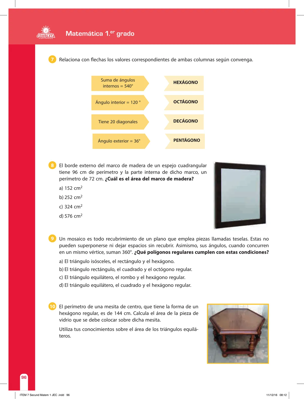 Página 96 de Matemática 1 : cuaderno de reforzamiento pedagógico - JEC · 2016