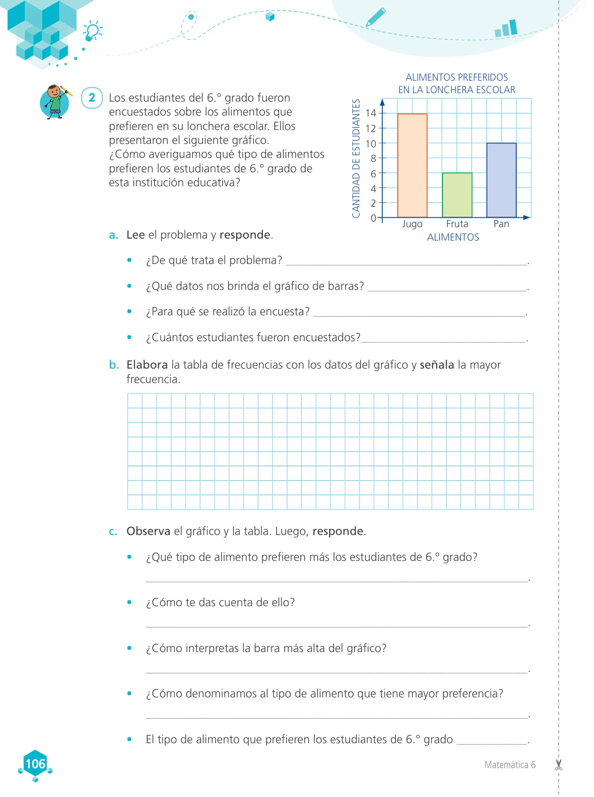 Miniatura página 108 de Matemática 6 : cuaderno de trabajo para sexto grado de Educación Primaria 2019 · 2019