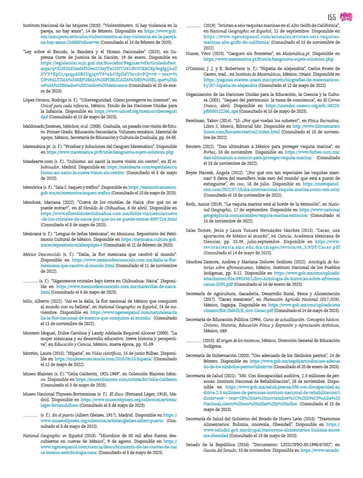 Miniatura página 156 de Colección Ximhai. Múltiples lenguajes.   Libro de Educación Secundaria Grado 1°  Ciclo Escolar 2025 - 2026
