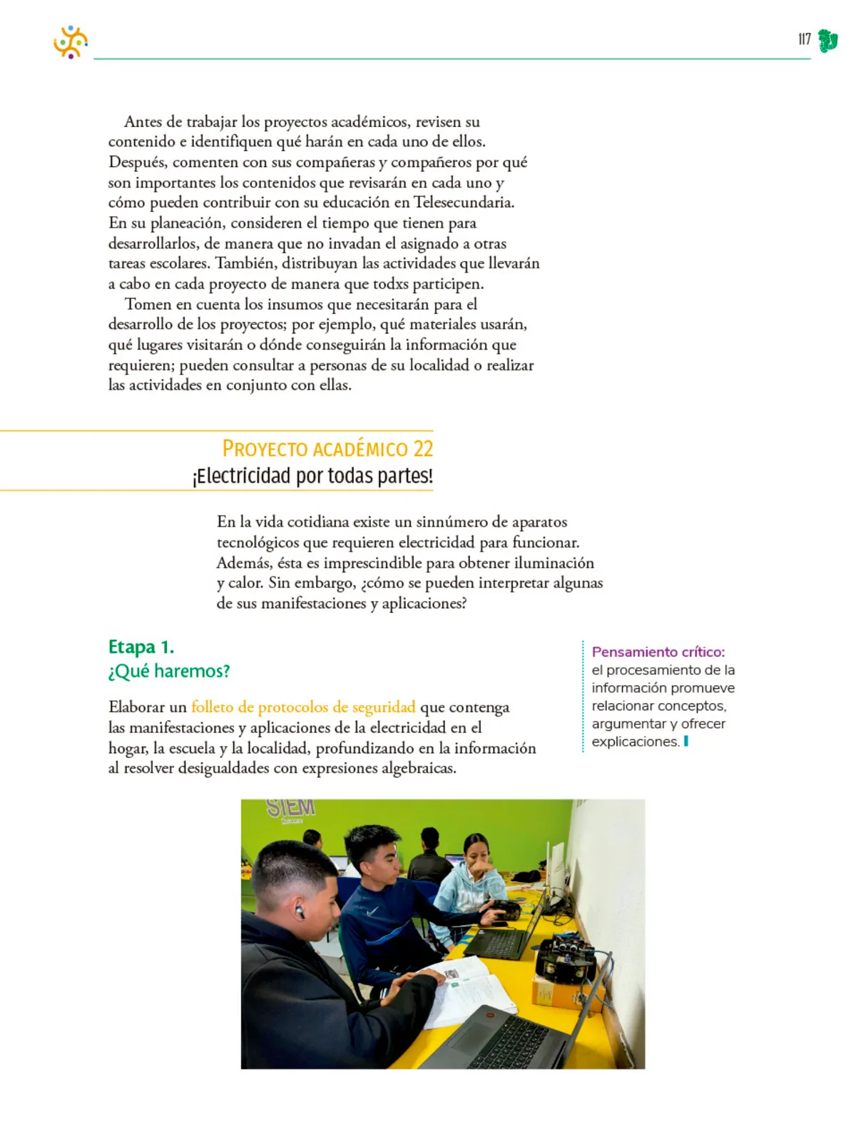 Página 118 de Colección Sk´asolil. Nuestro libro de Proyectos. Tomo II. Libro de Educación Telesecundaria Grado 2° Ciclo Escolar 2025 - 2026