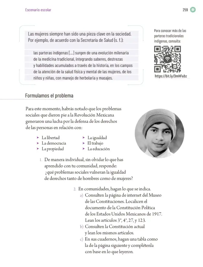 Página 262 de Proyectos Escolares. Libro de Educación Primaria Grado 6° Ciclo Escolar 2025 - 2026