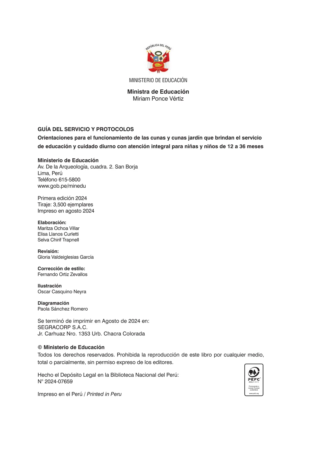 Miniatura página 4 de Orientaciones para el funcionamiento de las cunas y cunas jardín que brindan el servicio de educación y cuidado diurno con atención integral para niñas y niños de 12 a 36 meses : guía del servicio y protocolos · 2024