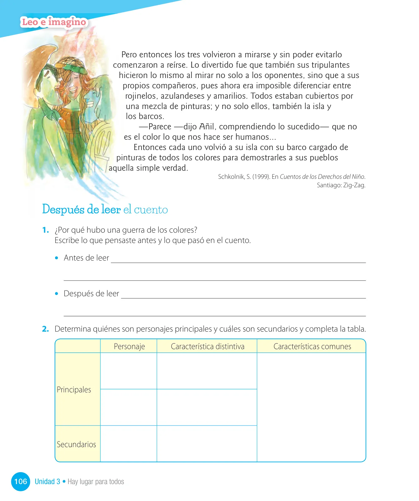 Página 108 de Lenguaje y Comunicación – Cuarto Básico | Texto del Estudiante MINEDUC – Descargar PDF · 2024