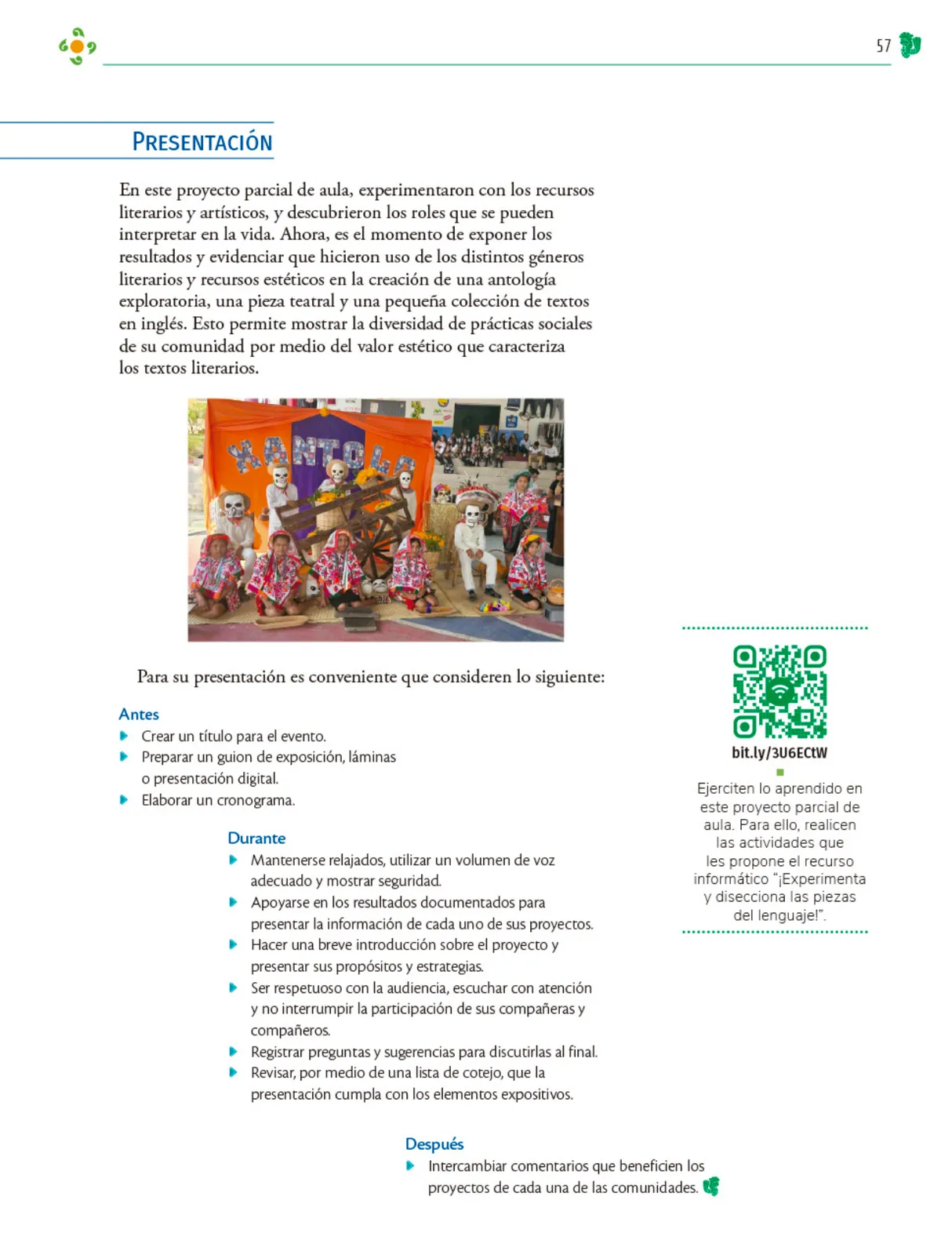Página 58 de Colección Nanahuatzin. Nuestro libro de Proyectos.  Tomo II.  Libro de Educación Telesecundaria Grado 3°  Ciclo Escolar 2025 - 2026