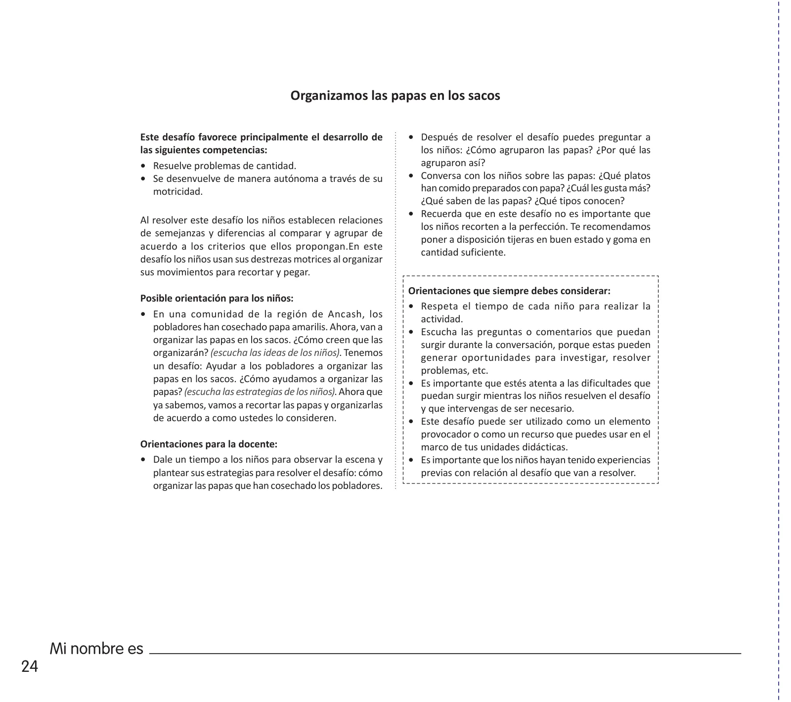 Página 26 de Crea, resuelve y aprende. Material impreso para niñas y niños de 4 años · 2024