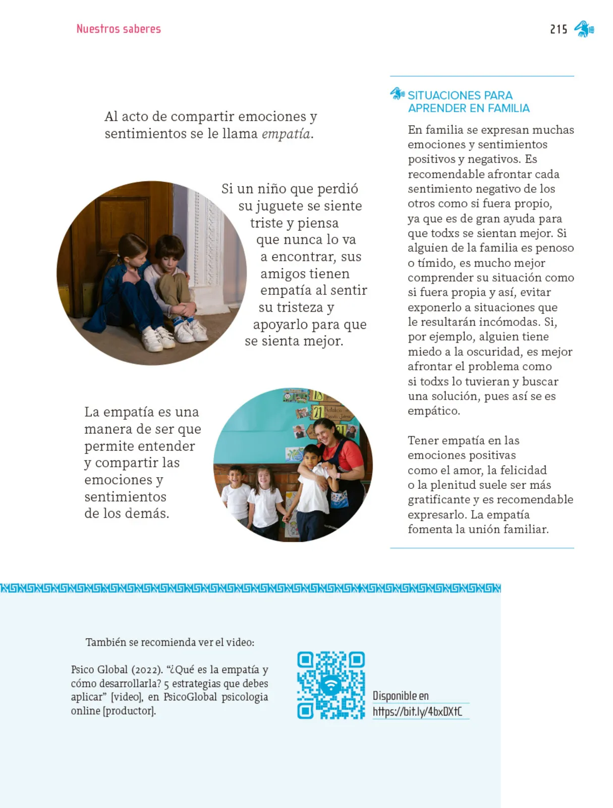 Página 216 de Nuestros saberes: Libro para alumnos, maestros y familia.   Libro de Educación Primaria Grado 1°  Ciclo Escolar 2025 - 2026