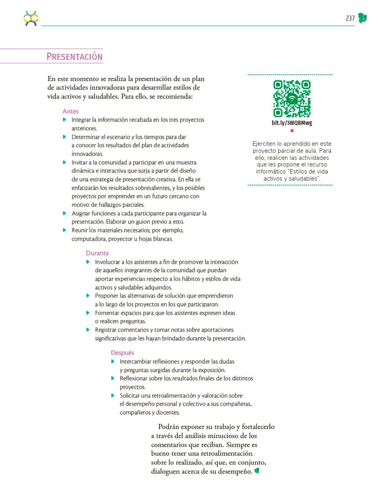 Miniatura página 238 de Colección Ximhai. Nuestro libro de Proyectos.  Tomo III.  Libro de Educación Telesecundaria Grado 1°  Ciclo Escolar 2025 - 2026