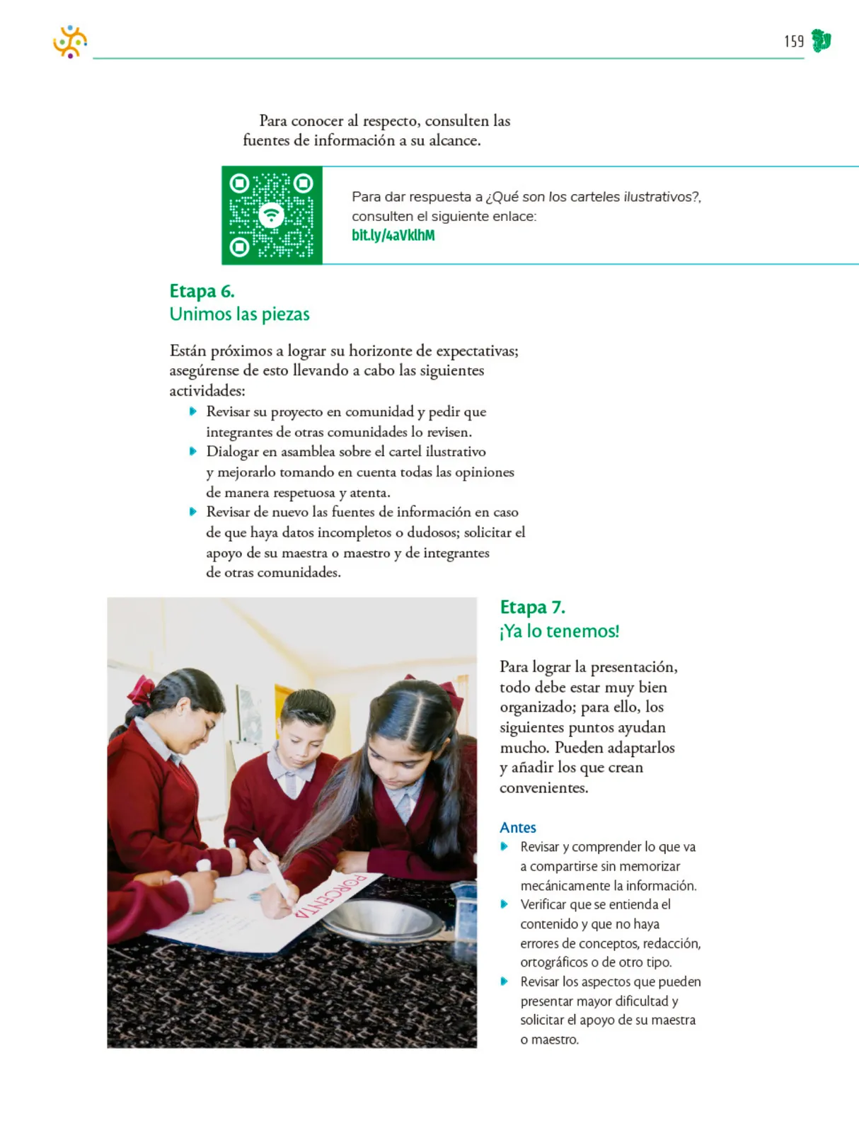 Página 160 de Colección Nanahuatzin. Nuestro libro de Proyectos. Tomo I.   Libro de Educación Telesecundaria Grado 3°  Ciclo Escolar 2025 - 2026