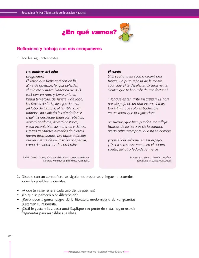 Página 220 de Lenguaje 9° · Secundaria Activa