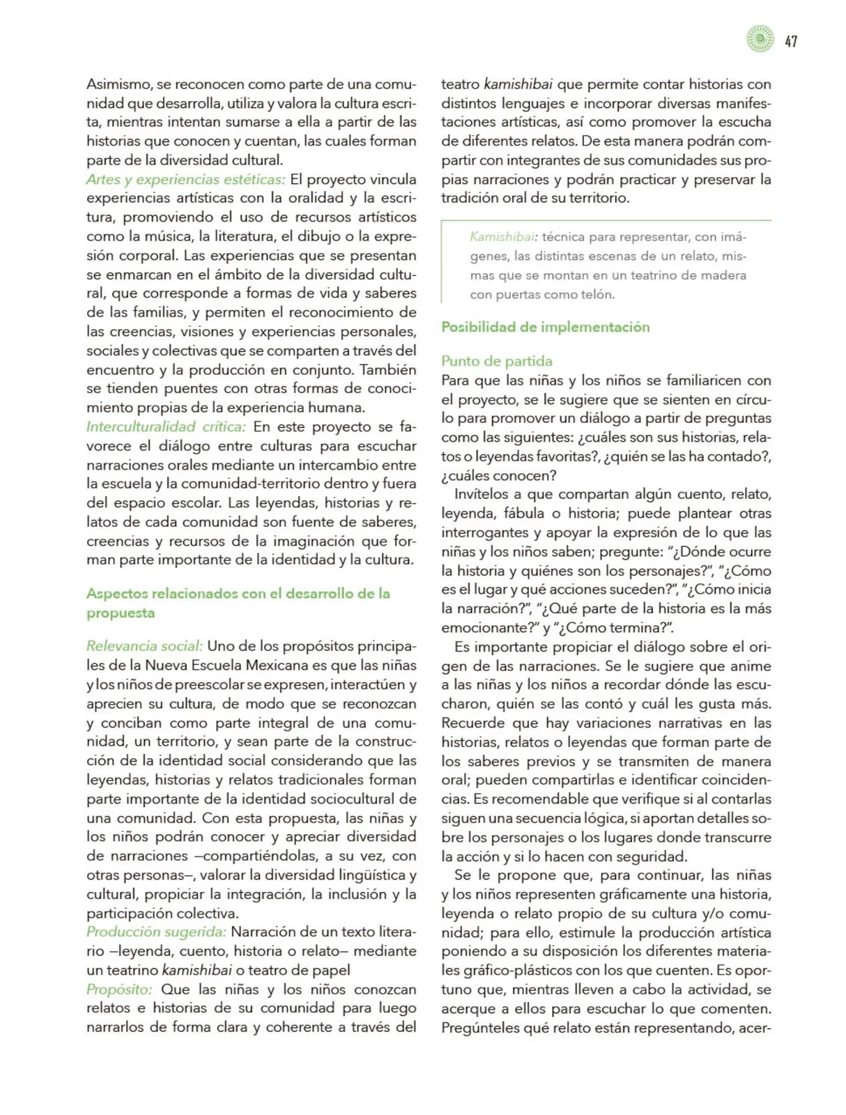 Miniatura página 48 de Modalidades de trabajo para la acción transformadora y el codiseño  Libro de Educación Preescolar Grado 1°, 2°, 3°  Ciclo Escolar 2025 - 2026