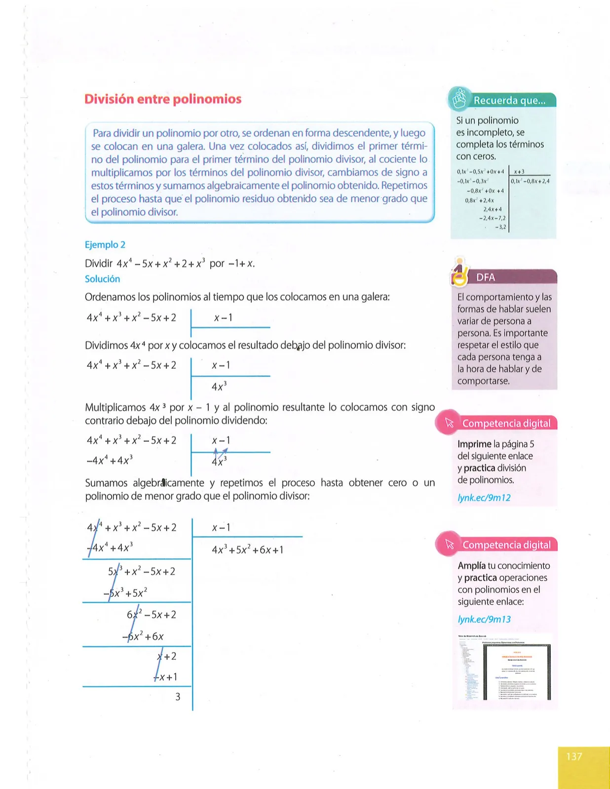 Miniatura página 137 de Matematica · 9 EGB · 2025