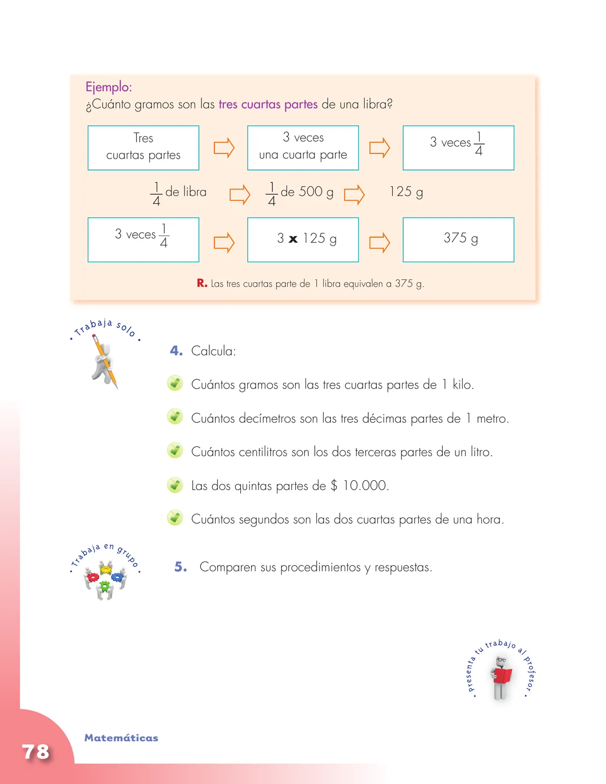 Miniatura página 78 de Matematica 4° · Cartilla 01