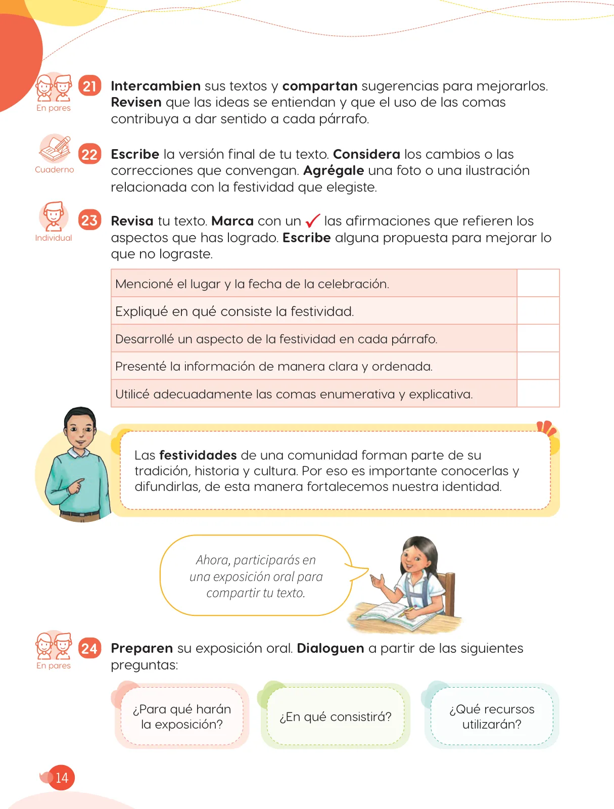 Miniatura página 16 de Cuadernillo de Comunicación 4, cuarto grado de Primaria · 2023