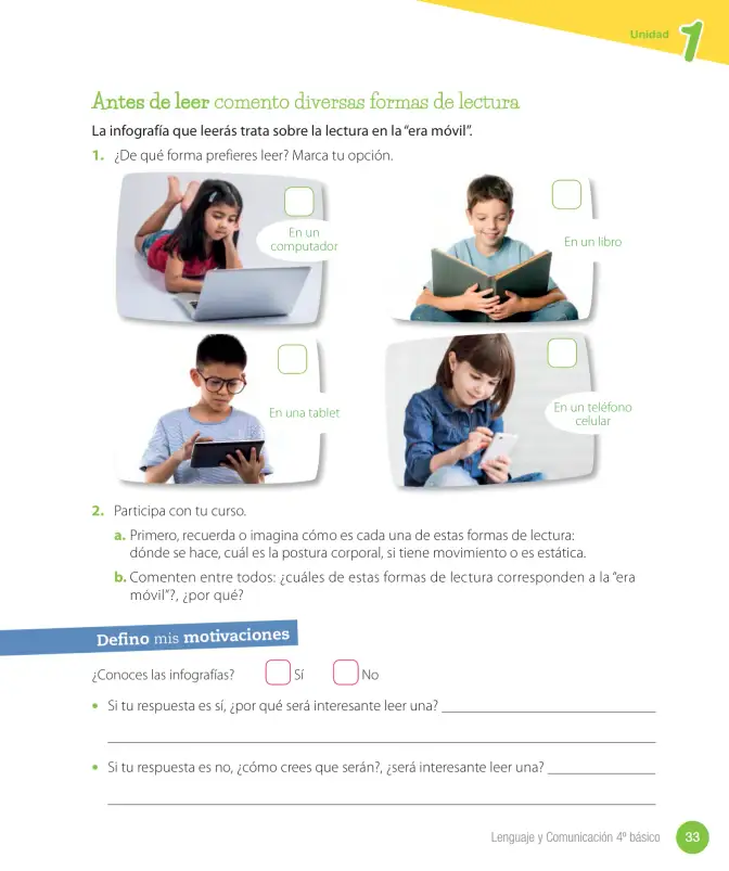 Página 35 de Lenguaje y Comunicación – Cuarto Básico | Texto del Estudiante MINEDUC – Descargar PDF · 2024