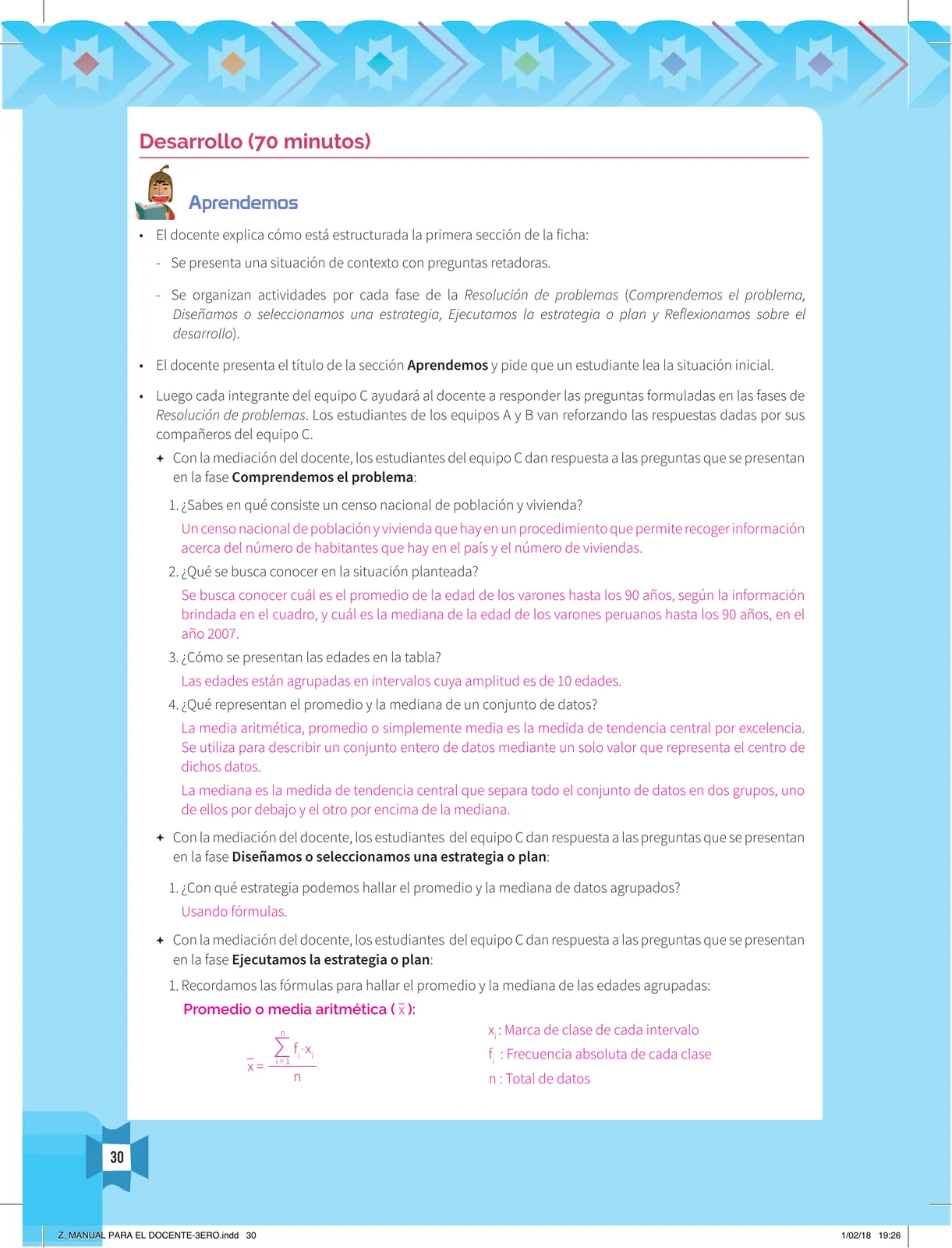 Página 32 de Resolvamos problemas 3 : manual para el docente 2018 · 2018