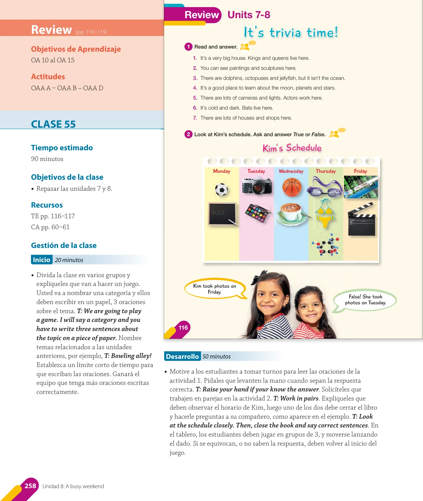 Página 122 de Inglés – Quinto Básico | Texto del Estudiante MINEDUC – Descargar PDF · 2024