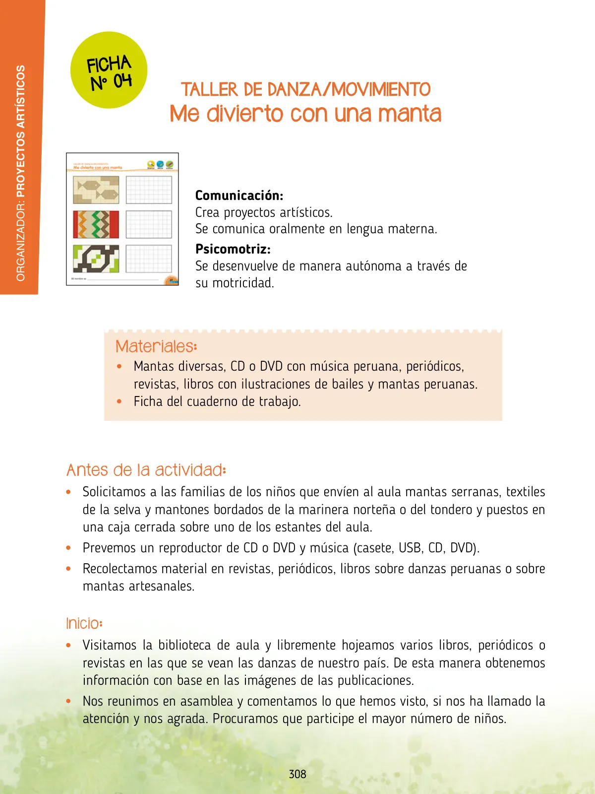 Página 310 de Agenda pedagógica 2017-2018 para docentes de II Ciclo de Instituciones de nivel de Educación Inicial · 2017