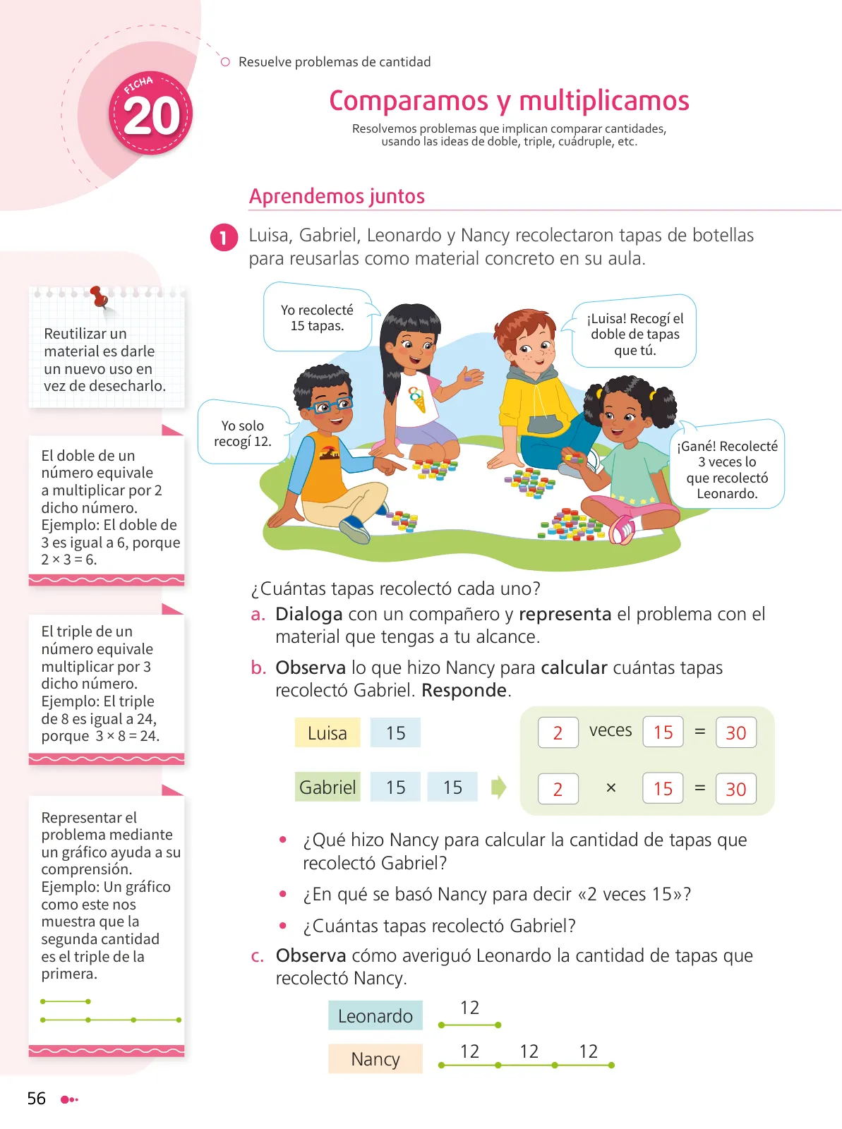 Página 58 de Texto de Matemática 4. Cuarto grado de Primaria · 2024