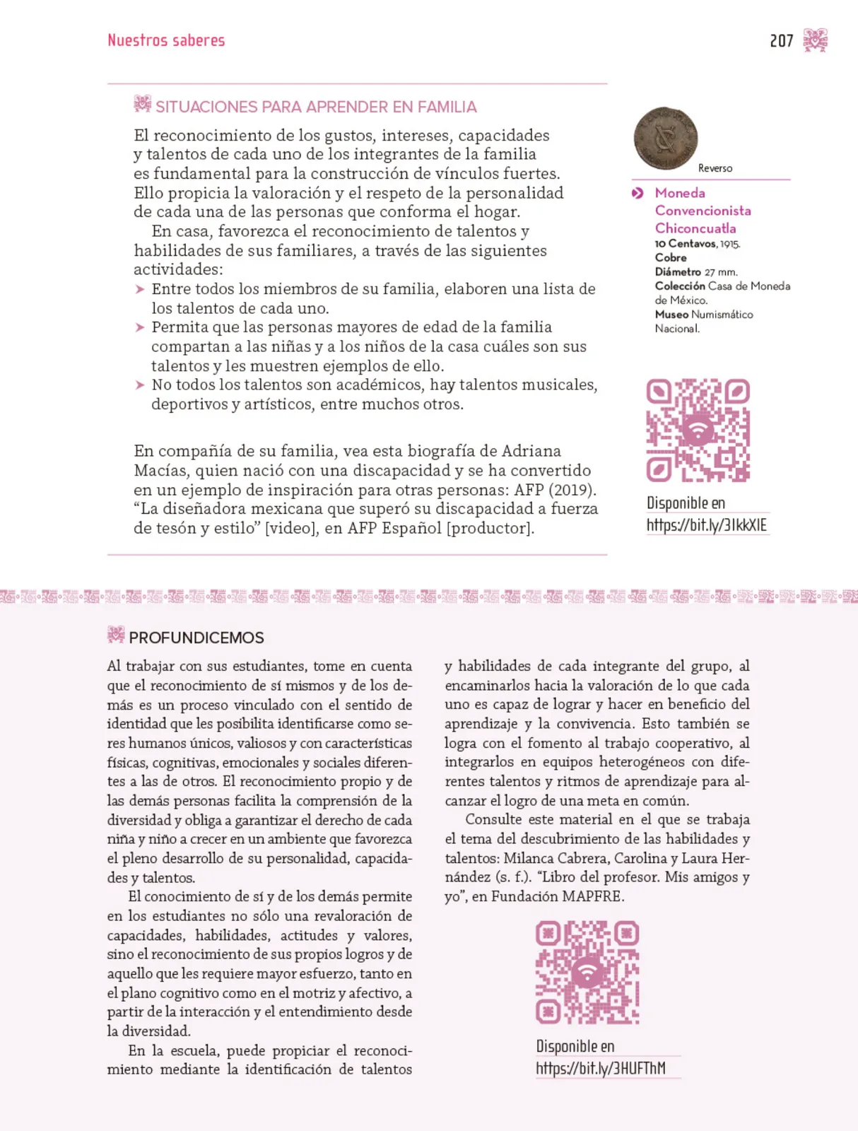 Página 208 de Nuestros saberes: Libro para alumnos, maestros y familia.   Libro de Educación Primaria Grado 4°  Ciclo Escolar 2025 - 2026