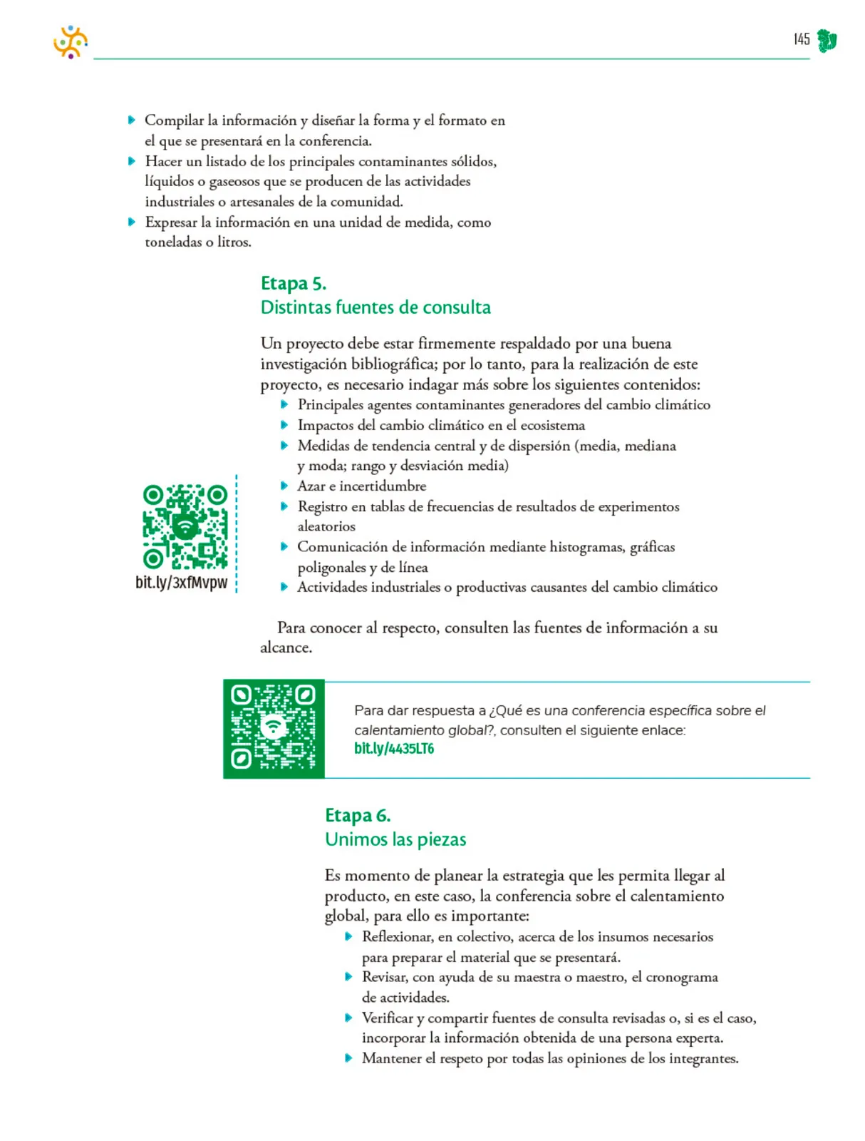 Miniatura página 146 de Colección Sk´asolil. Nuestro libro de Proyectos.  Tomo II.  Libro de Educación Telesecundaria Grado 2°  Ciclo Escolar 2025 - 2026