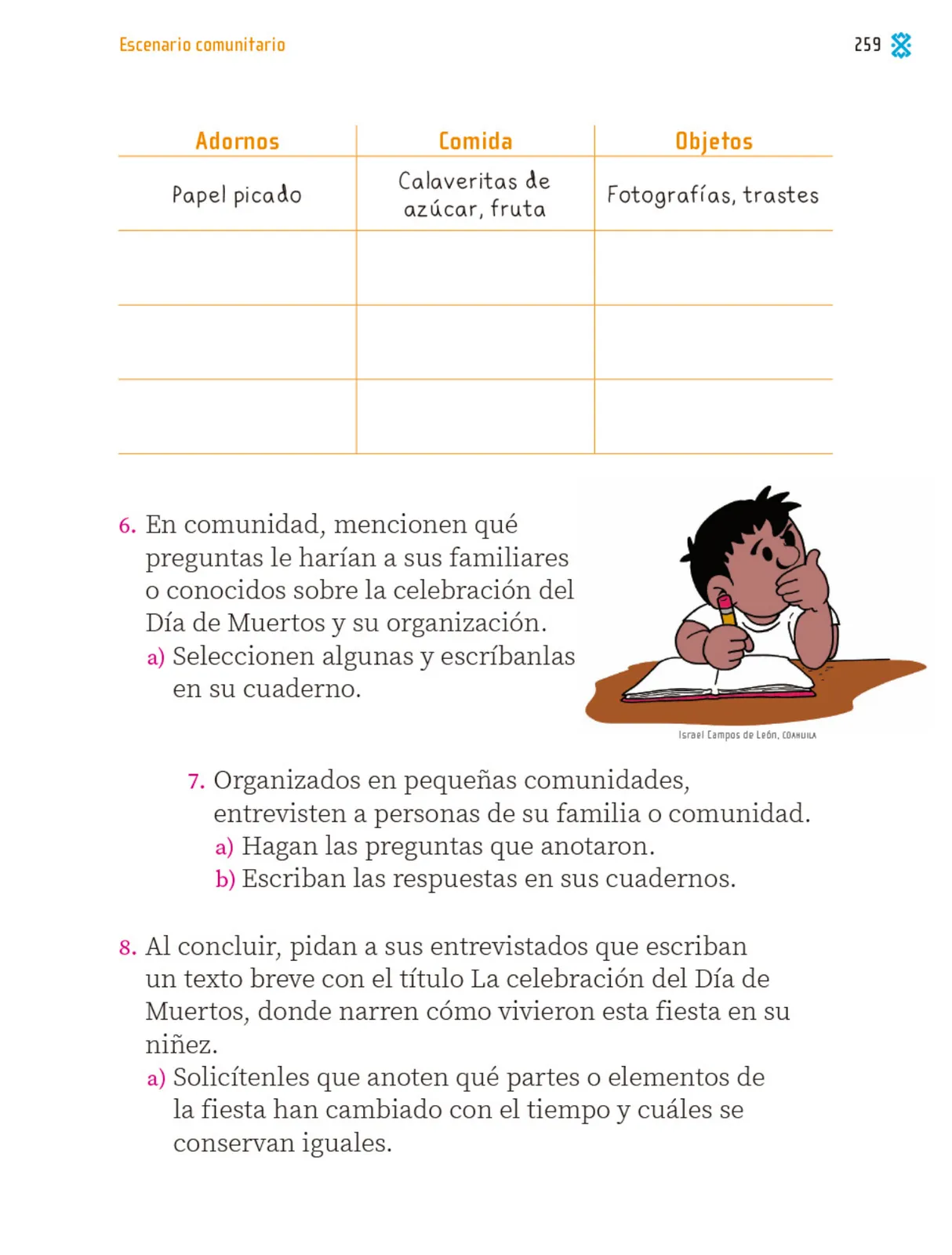 Página 260 de Proyectos Comunitarios. Libro de Educación Primaria Grado 1° Ciclo Escolar 2025 - 2026