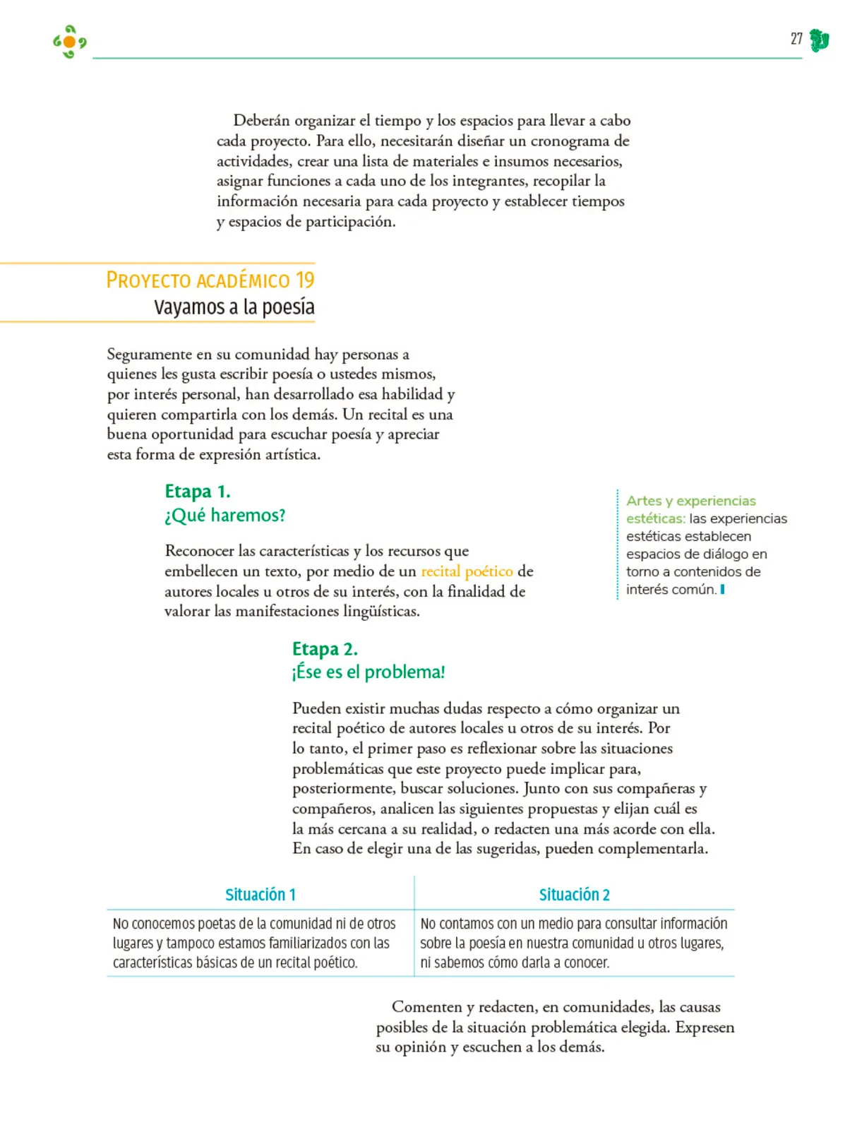 Miniatura página 28 de Colección Sk´asolil. Nuestro libro de Proyectos.  Tomo II.  Libro de Educación Telesecundaria Grado 2°  Ciclo Escolar 2025 - 2026