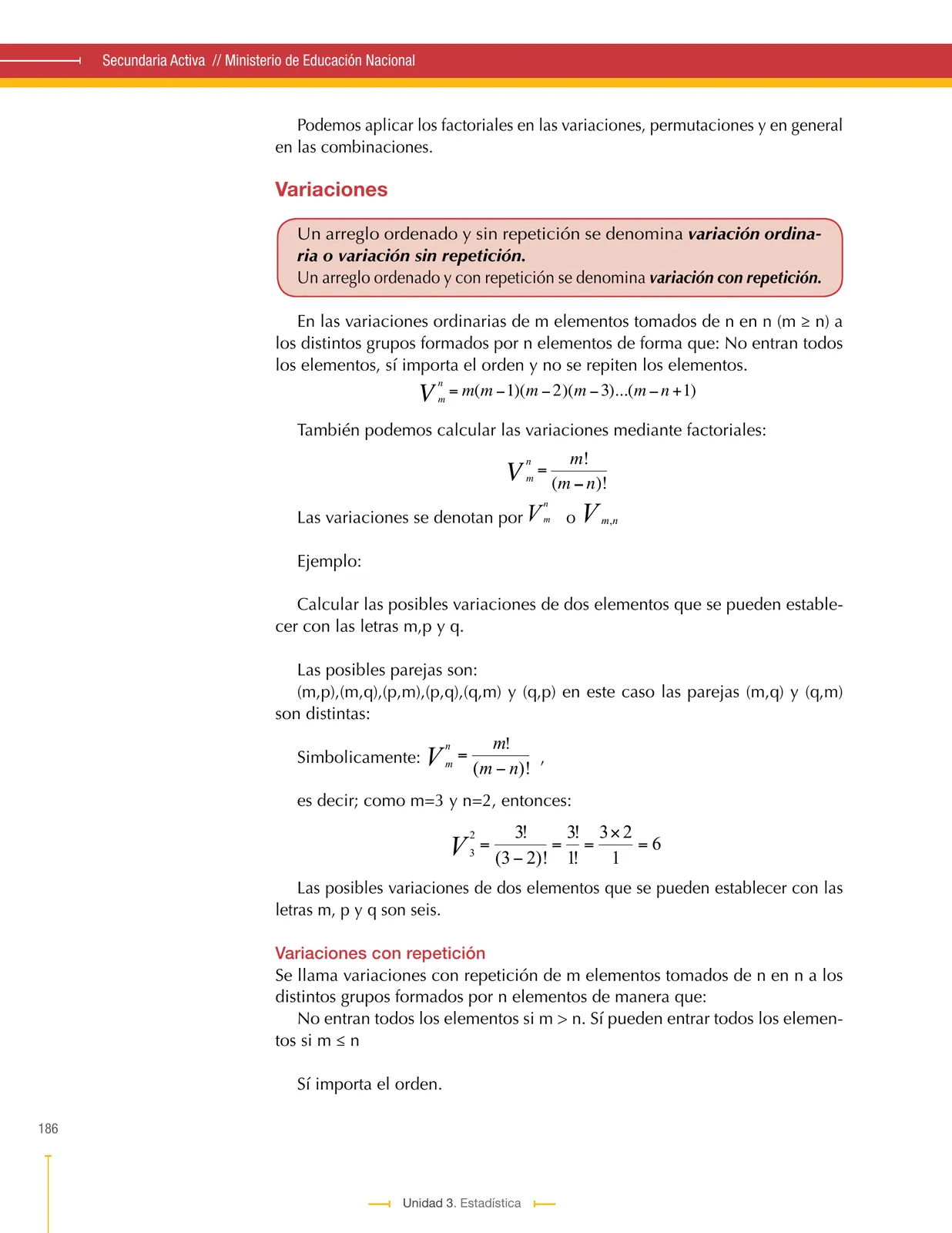 Miniatura página 186 de Matematica 9° · Secundaria Activa