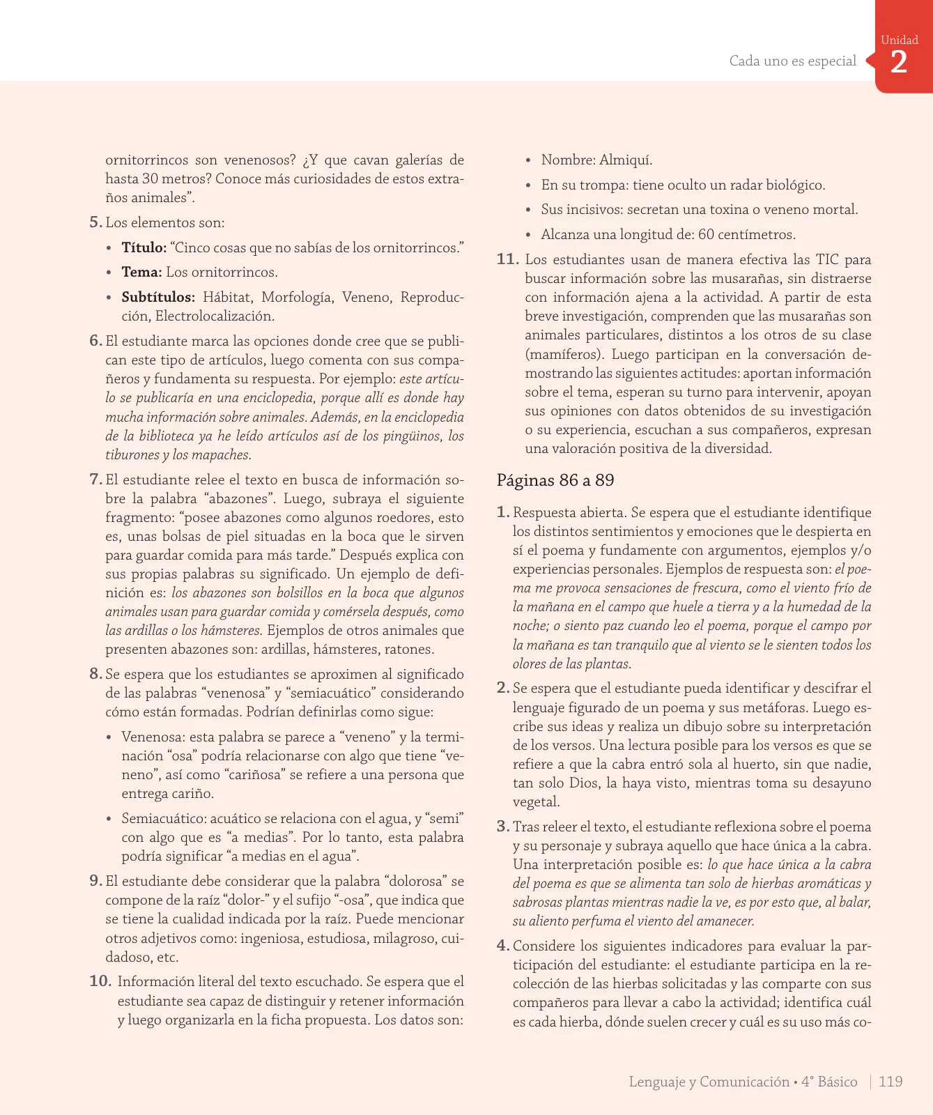 Página 165 de Lenguaje y Comunicación – Cuarto Básico | Texto del Estudiante MINEDUC – Descargar PDF · 2024
