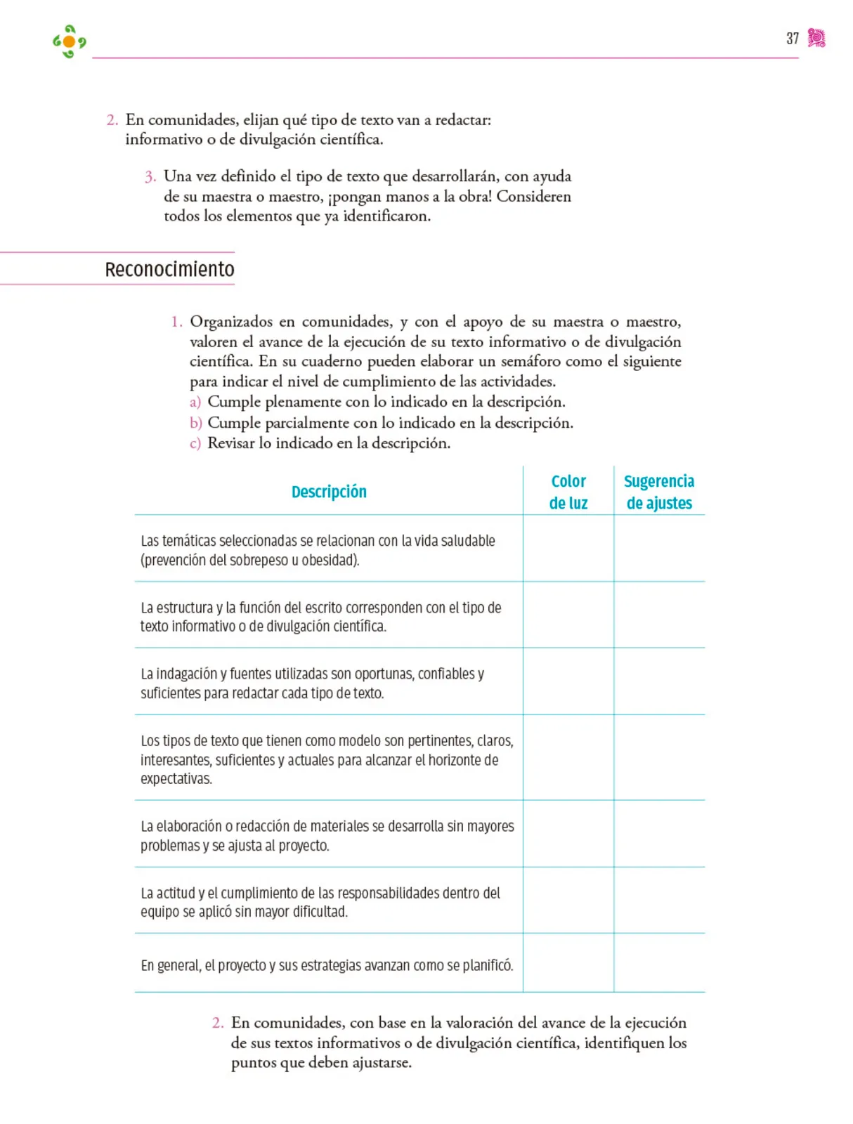 Página 38 de Colección Ximhai. Nuestro libro de proyectos.   Libro de Educación Secundaria Grado 1°  Ciclo Escolar 2025 - 2026